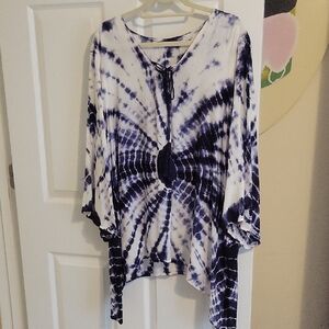 Unique Spectrum boho Navy and White Tie-Dye Women's cover